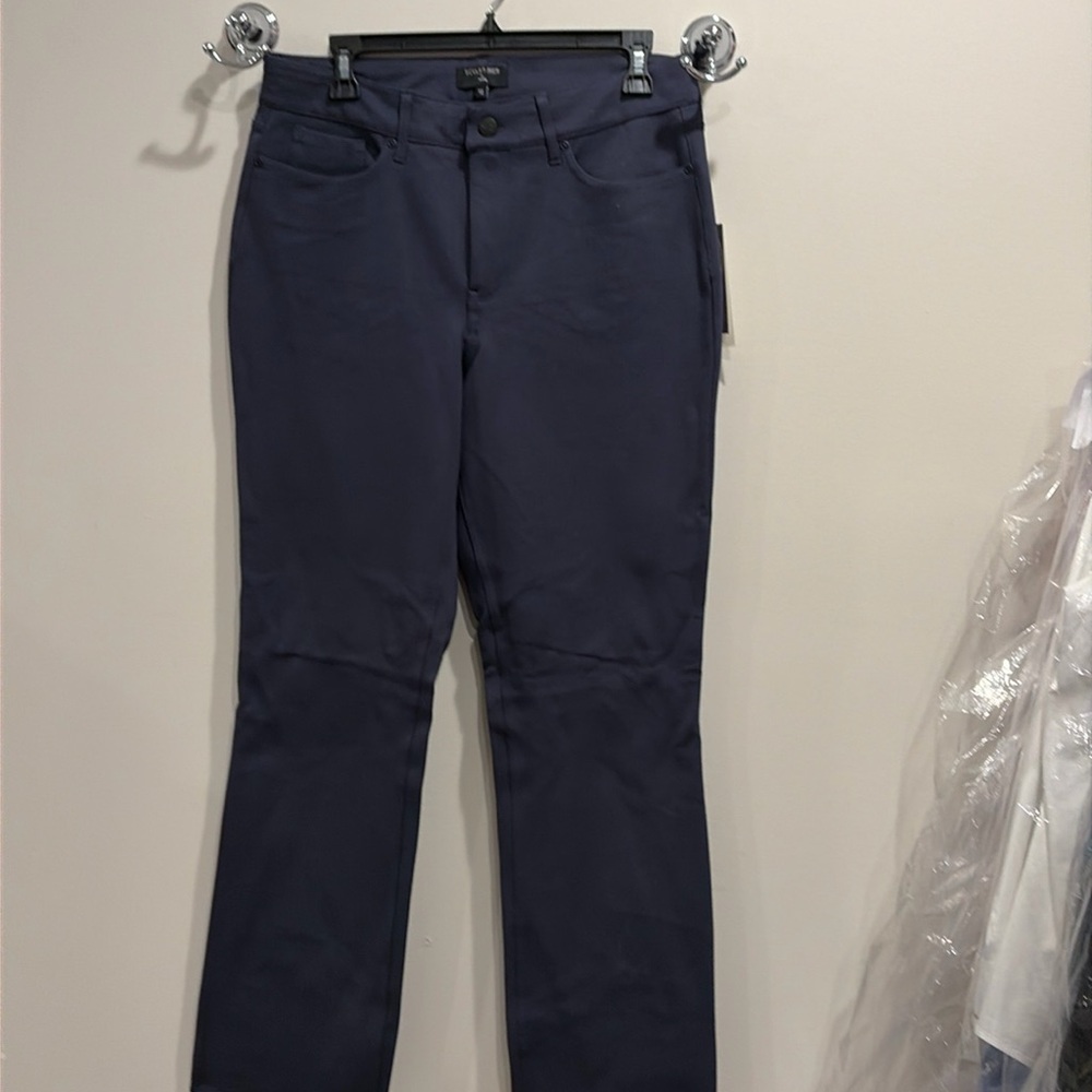 NYDJ Marylin Straight Oxford Navy Pants